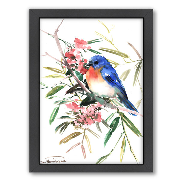 East Urban Home 'Bird' Framed Painting Print Wayfair